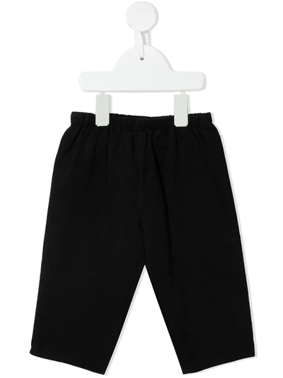 Shop Bonpoint Dandy Elasticated-waist Trousers In 黑色