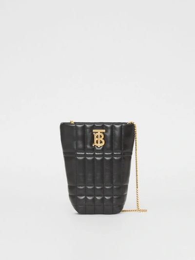 Burberry Micro Quilted Lambskin Lola Bucket Bag In Black ModeSens