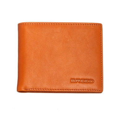 Breed Locke Genuine Leather Bi-fold Wallet - Orange In Orange
