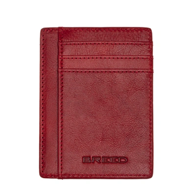 Shop Breed Chase Genuine Leather Front Pocket Wallet - Red