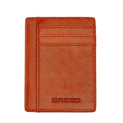 Shop Breed Chase Genuine Leather Front Pocket Wallet - Orange
