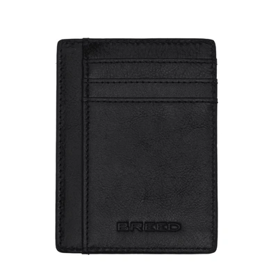 Shop Breed Chase Genuine Leather Front Pocket Wallet - Black