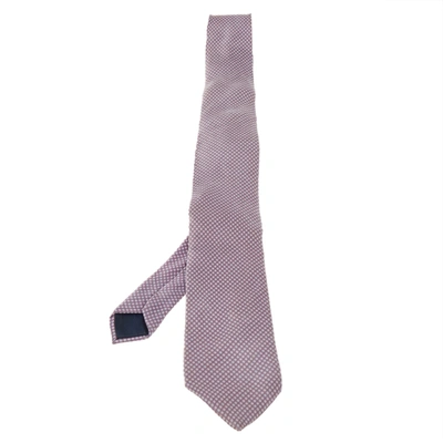 Pre-owned Lanvin Pink Dot Pattern Print Silk Satin Tie