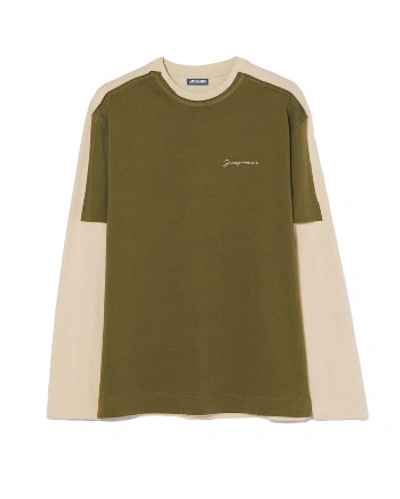 Shop Jacquemus Yelò Two-tone T-shirt In Green