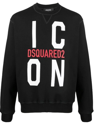 Shop Dsquared2 Icon-print Sweatshirt In Black