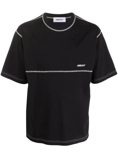 Shop Ambush Overstitch T-shirt Black Tofu