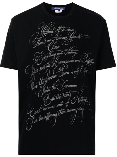 Shop Junya Watanabe Slogan-print T-shirt In Black