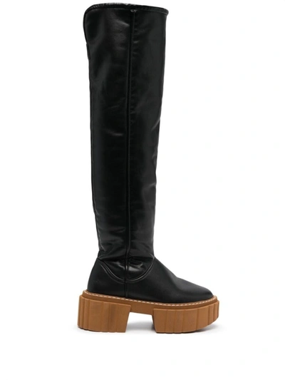 Shop Stella Mccartney Emilie Over-the-knee Boots In Black