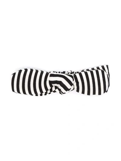 Shop Wauw Capow By Bangbang Molly Stripe-print Headband In Black