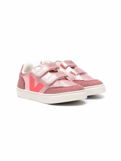 Shop Veja V-12 Low-top Sneakers In Pink