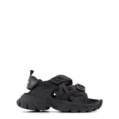 Shop Balenciaga Black Track Sports Sandals