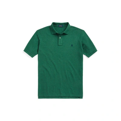 Shop Polo Ralph Lauren The Iconic Mesh Polo Shirt In Verano Green Heather/c758