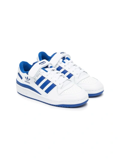 Shop Adidas Originals Forum Low Touch-strap Trainers In Blue