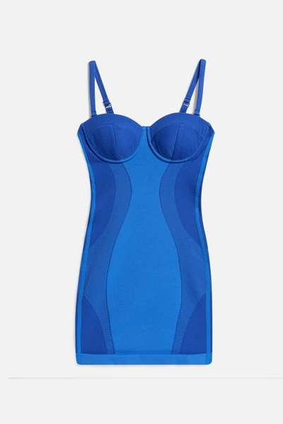 Shop Adidas X Ivy Park Ivp Dress In Glory Blue/team Royal Blue