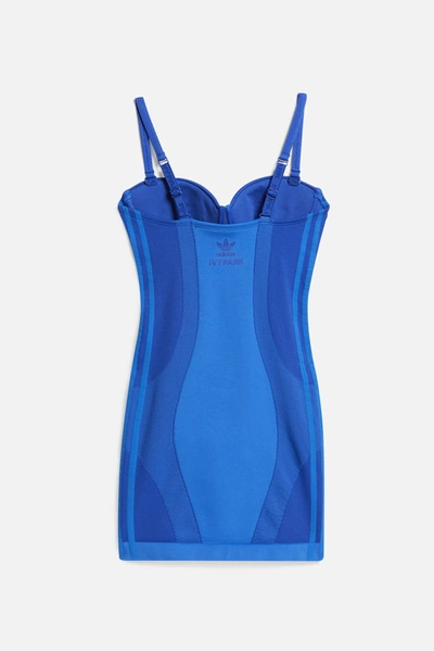 Shop Adidas X Ivy Park Ivp Dress In Glory Blue/team Royal Blue