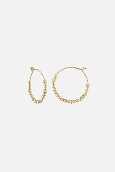 Shop Alexa Leigh Medium Ball Hoop Earring In Gold