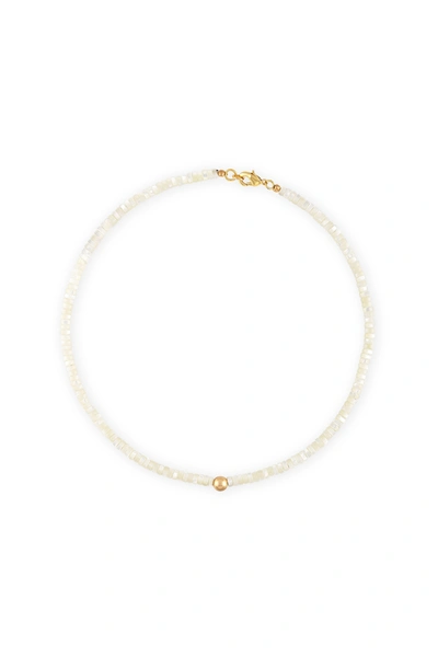 Shop Alexa Leigh Obsession Necklace In Pearl/gold
