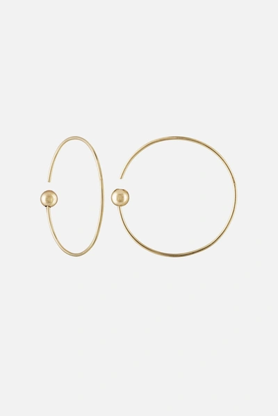 Shop Alexa Leigh Single Ball Hoop Earring In Gold