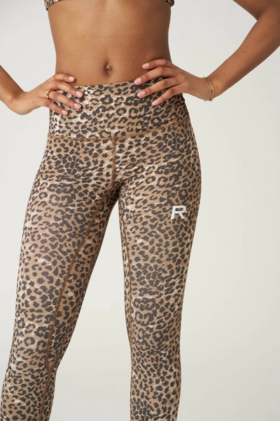 Workout Legging In Brown Leopard