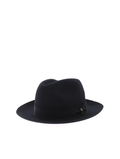 Shop Borsalino Marengo Felt Hat In Blue