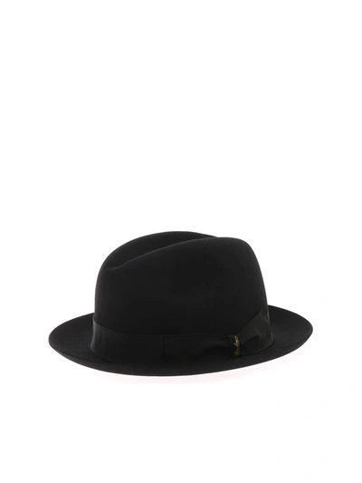 Shop Borsalino Marengo Felt Hat In Black
