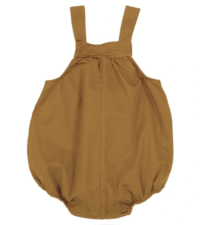 Shop Caramel Baby Flury Cotton Twill Bodysuit In Yellow