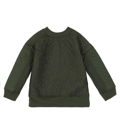 Shop Burberry Cotton Jersey Sweatshirt In Green