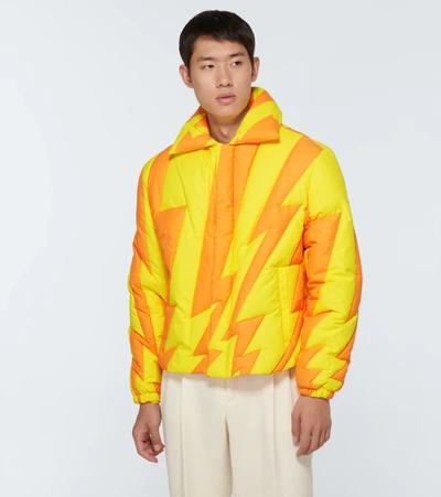 Shop Erl Down-padded Puffer Jacket In Orange