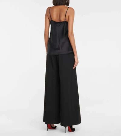 Shop Max Mara Leisure Lucca Satin Camisole In Black