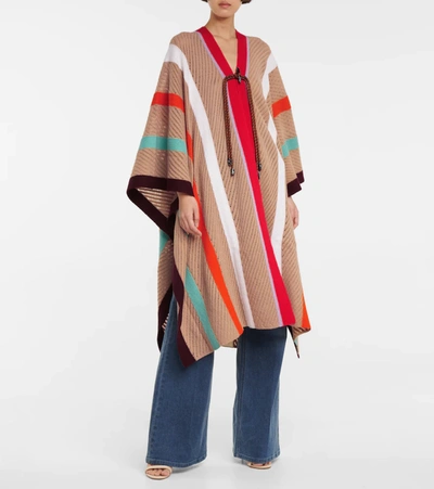 Shop Missoni Wool Knit Oversized Cardigan In Multicoloured
