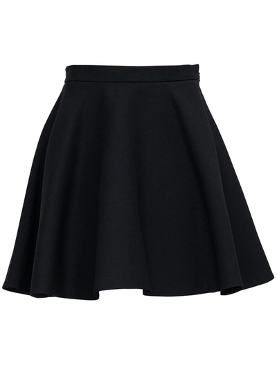 Shop Valentino Crepe Couture Mini Skirt In Black