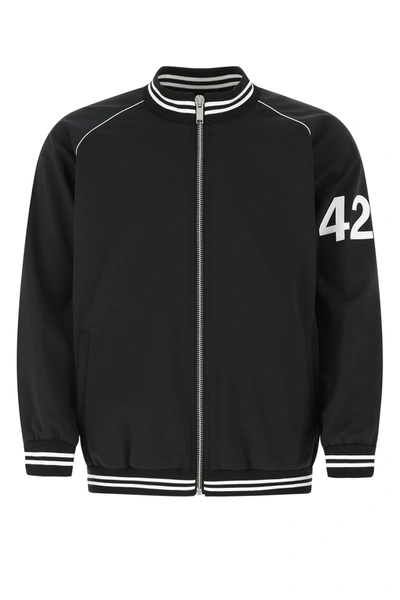 424 Black Polyester Bomber Jacket
