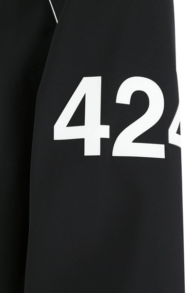 424 Black Polyester Bomber Jacket