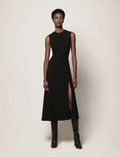 Another Tomorrow Sleeveless Jersey Maxi Dress In Black