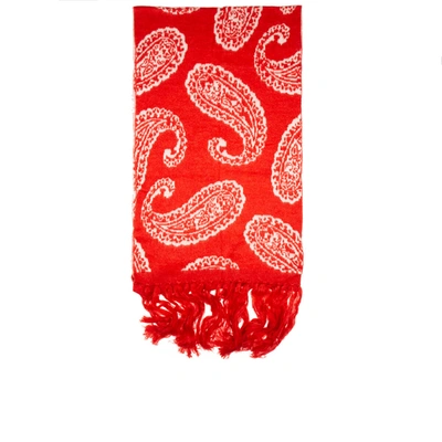 Shop Fourtwofour On Fairfax Paisley Scarf In Red