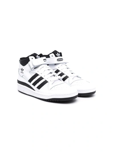 Shop Adidas Originals Forum Mid J Sneakers In White
