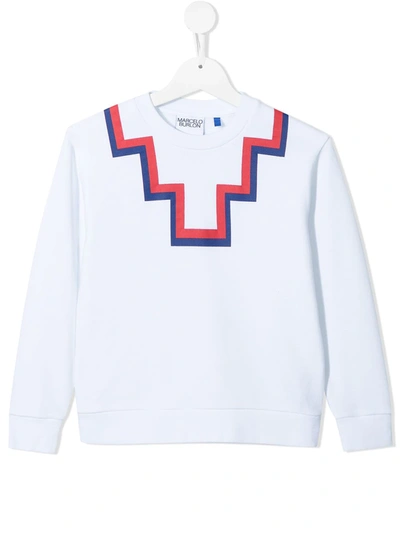 Shop Marcelo Burlon County Of Milan Rear Logo-print Sweatshirt In White