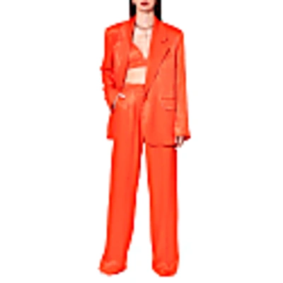 Aggi By Halewski Bellamy Satin Nasturtium Blazer In Nasturtium