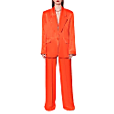 Aggi By Halewski Bellamy Satin Nasturtium Blazer In Nasturtium