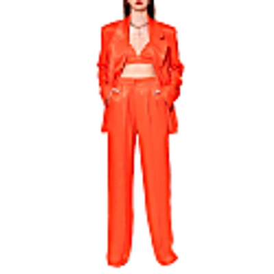 Aggi By Halewski Bellamy Satin Nasturtium Blazer In Nasturtium