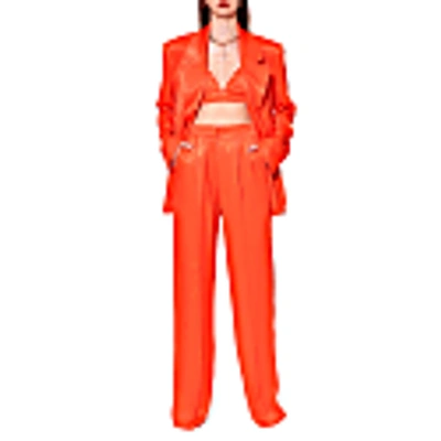 Aggi By Halewski Jessie Satin Nasturtium Trousers In Nasturtium