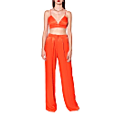 Aggi By Halewski Jessie Satin Nasturtium Trousers In Nasturtium