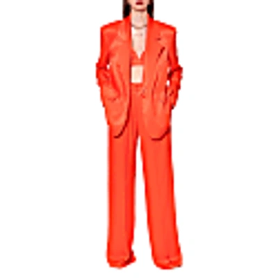 Aggi By Halewski Jessie Satin Nasturtium Trousers In Nasturtium