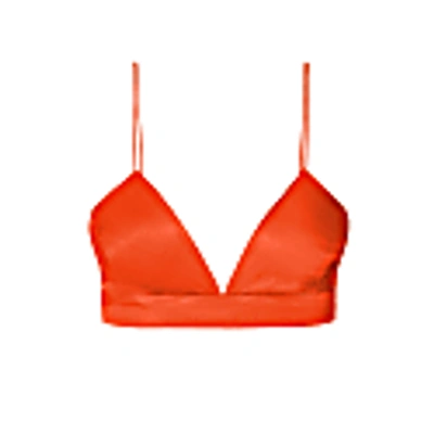Aggi By Halewski Asha Satin Nasturtium Bralette Top In Bralette