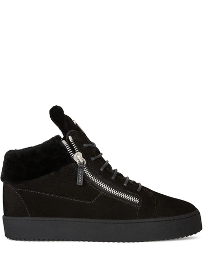 Shop Giuseppe Zanotti Kriss Mid-top Sneakers In Black