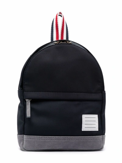 Shop Thom Browne Small Stripe-print Backpack In 415 Navy