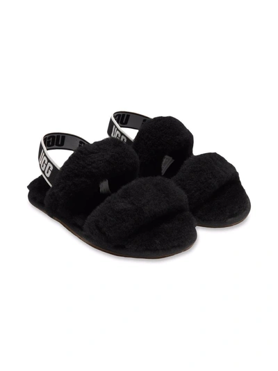 Shop Ugg Oh Year Slide Slippers In Black