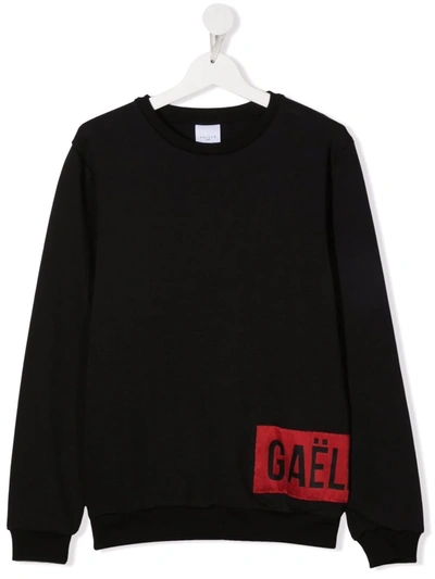 Shop Gaelle Paris Teen Logo Patch Sweatshirt In Black