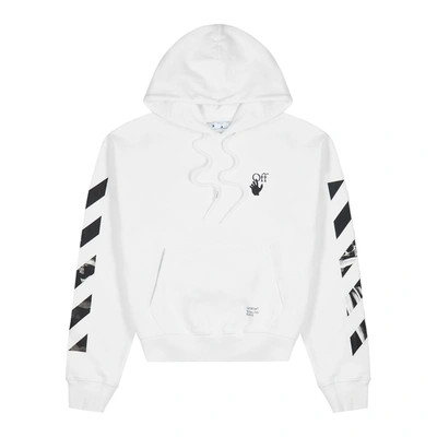 Shop Off-white Caravaggio Arrows Printed Cotton Sweatshirt In White And Black