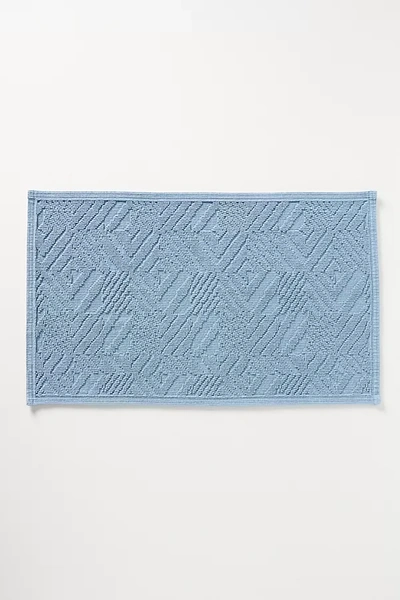 Shop Anthropologie Zana Bath Mat By  In Blue Size S